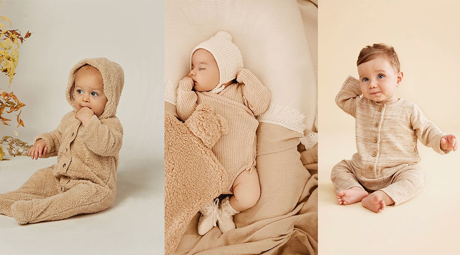 Wheat color baby clothing
