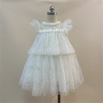 white tulle dress