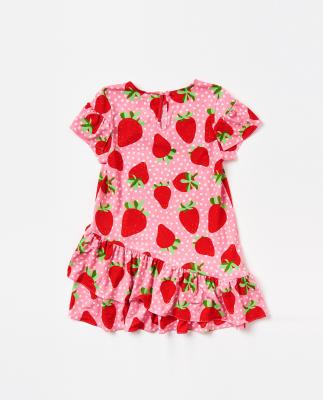 Girls Strawberry red dresses