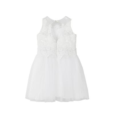 girls flower white dress