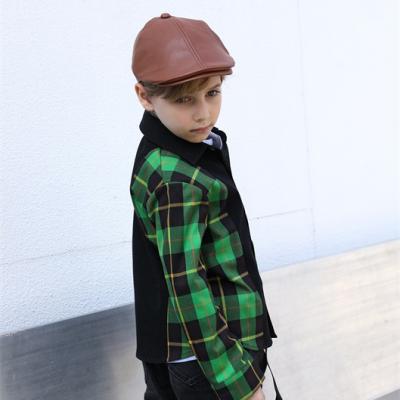 boys long sleeve contrast color dress shirt