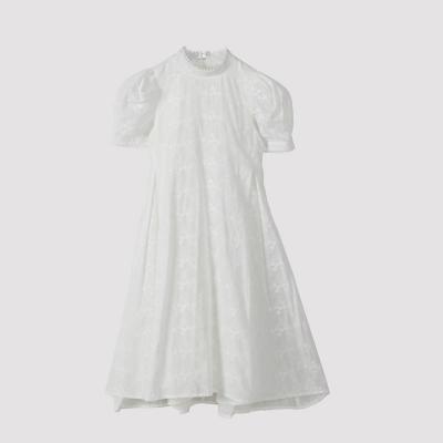 girls flower white dress