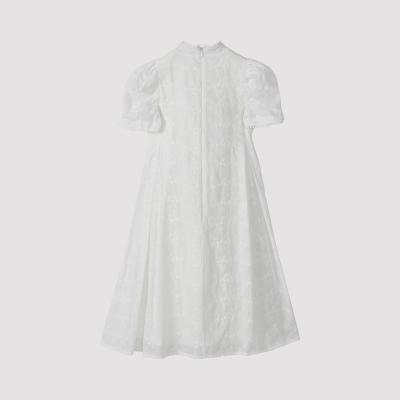 girls flower white dress