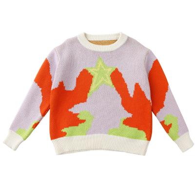 Colorful knit sweater for girls