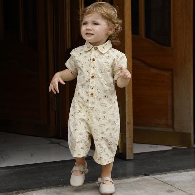 soft woven cotton rompers