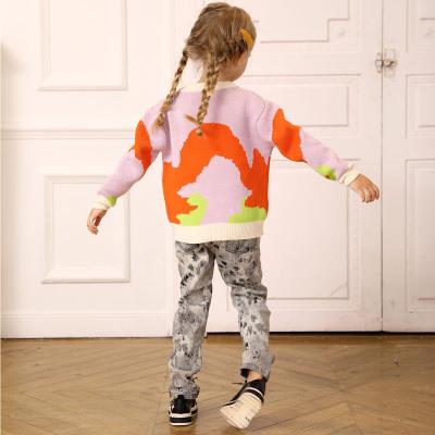 Colorful knit sweater for girls