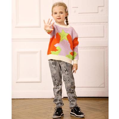 Colorful knit sweater for girls