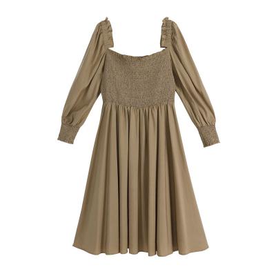 khaki women summer dress