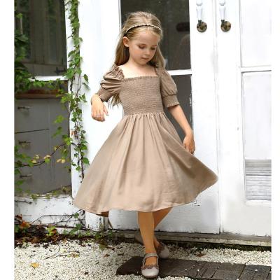 girls square neck dress