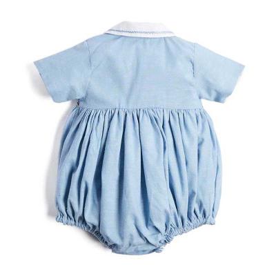 smocked baby bubble rompers