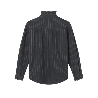 girls long sleeve contrast color dress shirt