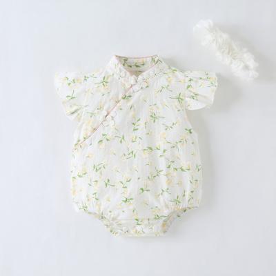 Floral printing jumpsuit