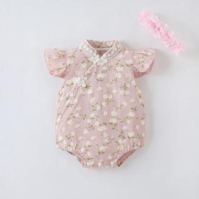 Floral printing jumpsuit