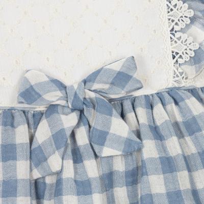 Plaid Girls Dress With Bows