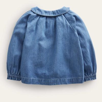 Girl Embroidered Denim Shirts