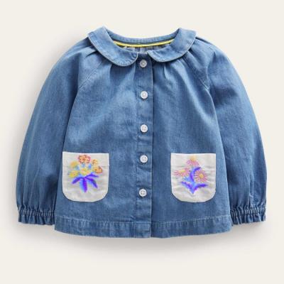 Girl Embroidered Denim Shirts