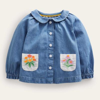 Girl Embroidered Denim Shirts