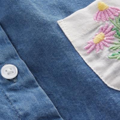 Girl Embroidered Denim Shirts